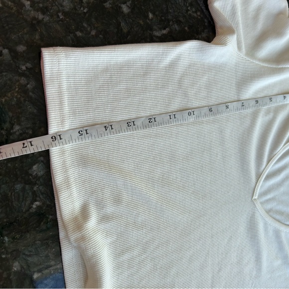 NWT Poof New York cropped short sleeve deep v neck collared shirt. Ribbed. Y2K - Picture 12 of 13